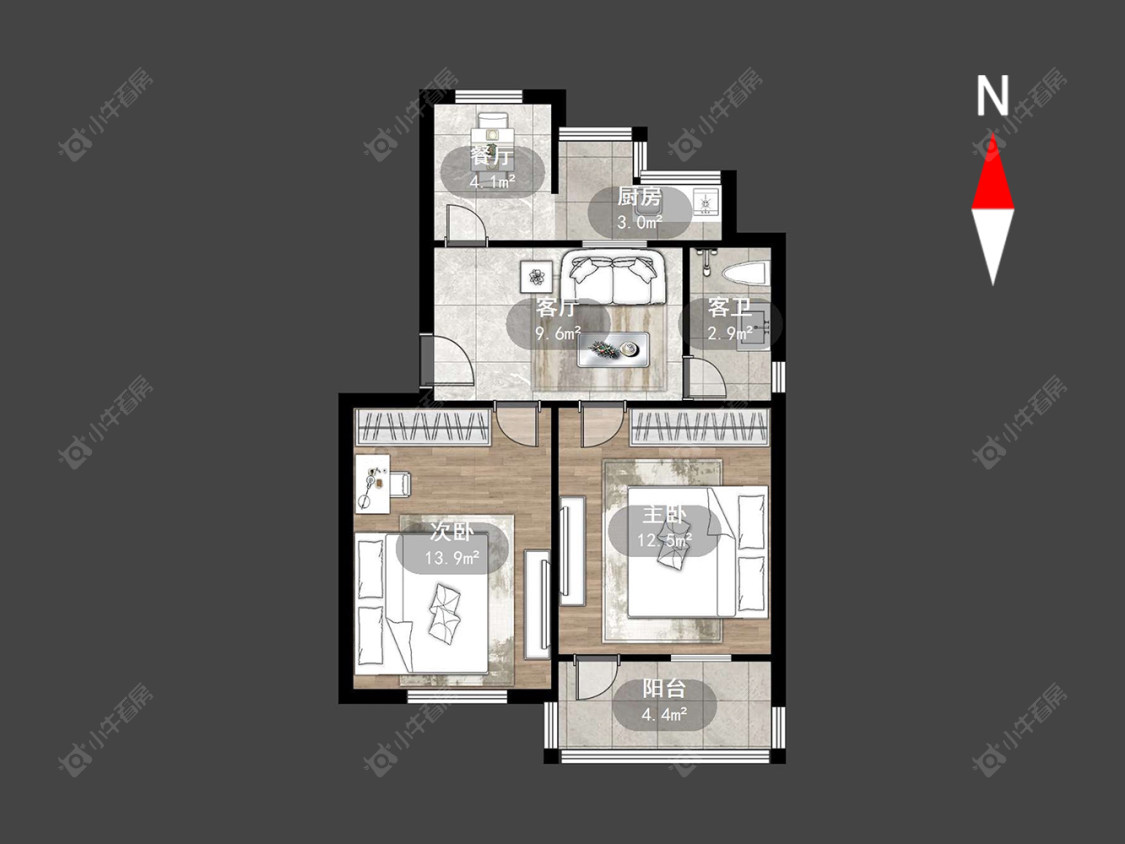 常州北环新村武进小区在售二手房源户型图_小牛看房