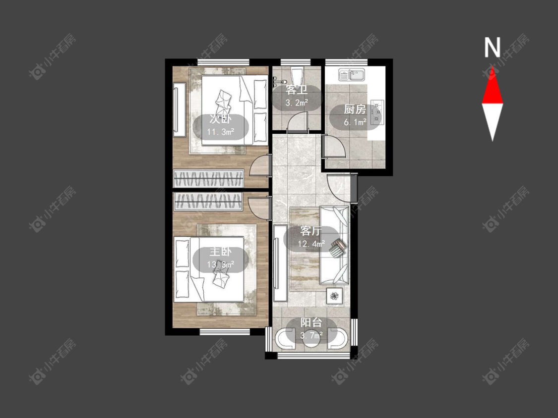 常州翠竹新村南区在售二手房源户型图_小牛看房