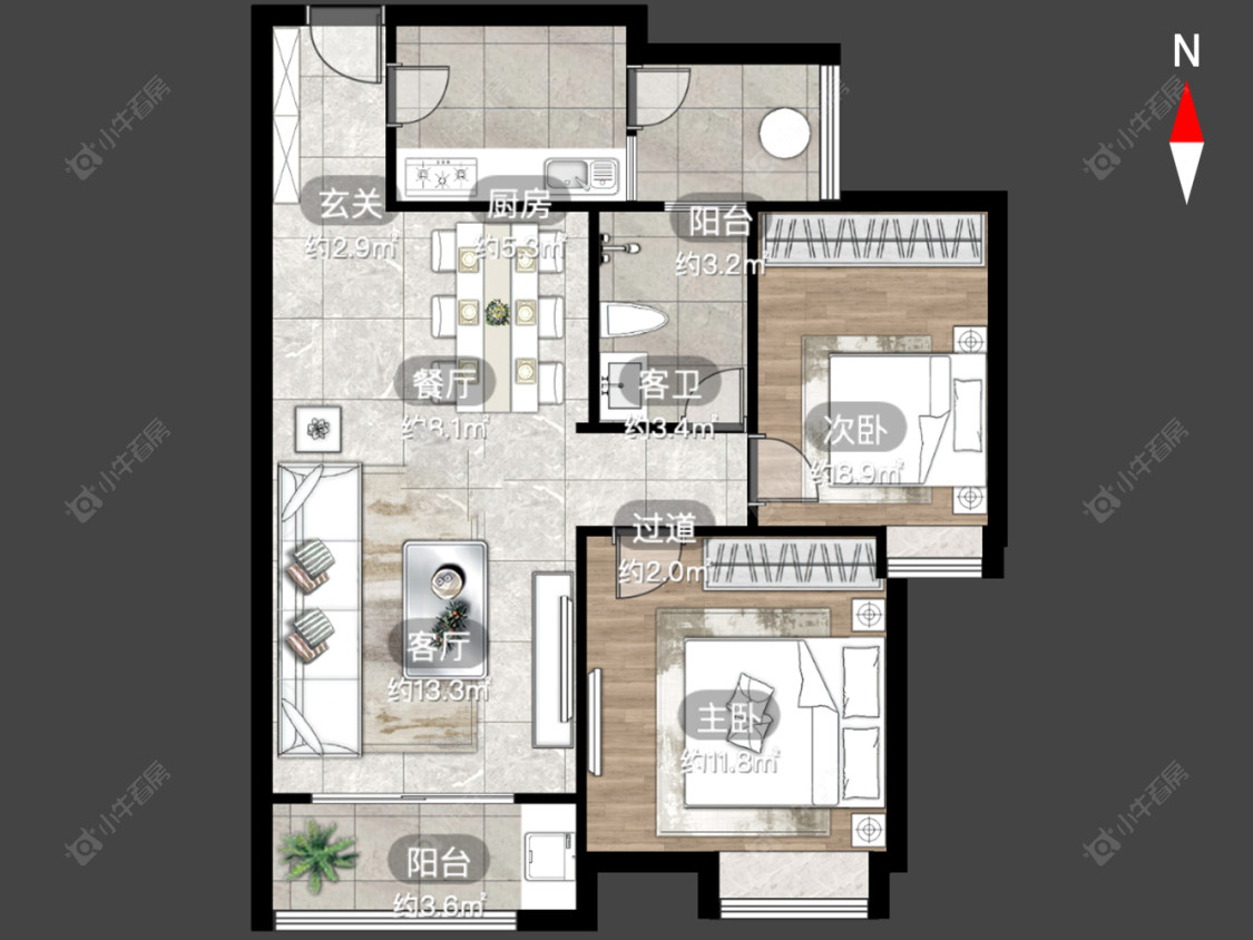 常州蓝山湖在售二手房源户型图_小牛看房