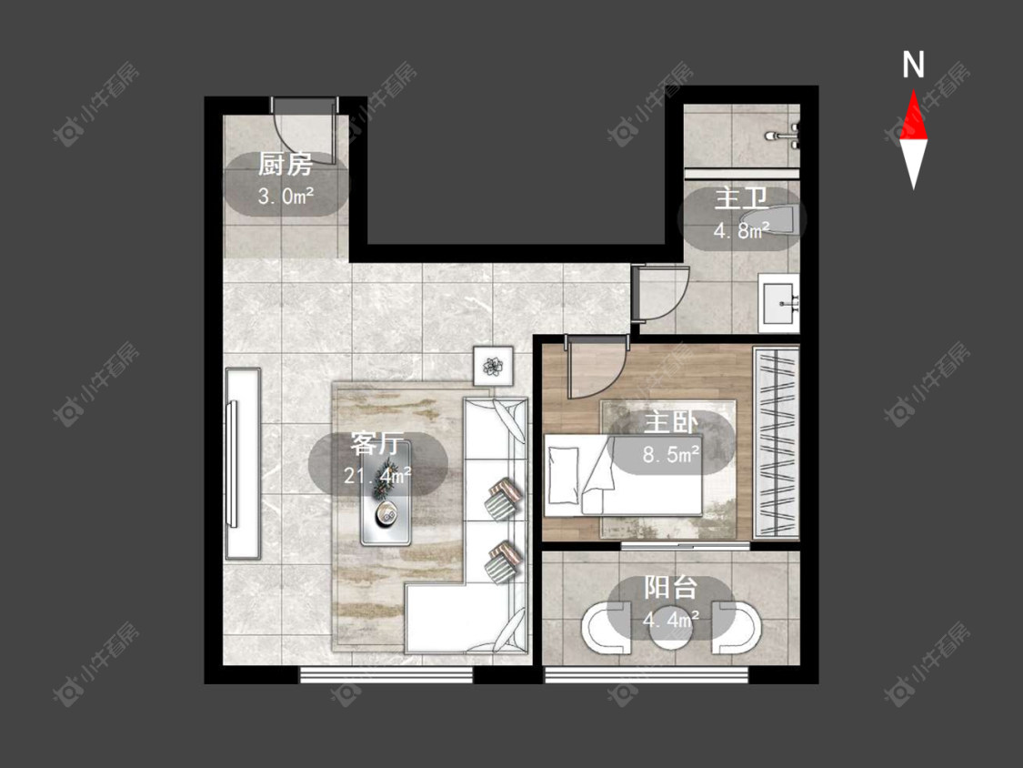 常州朗诗国际在售二手房源户型图_小牛看房