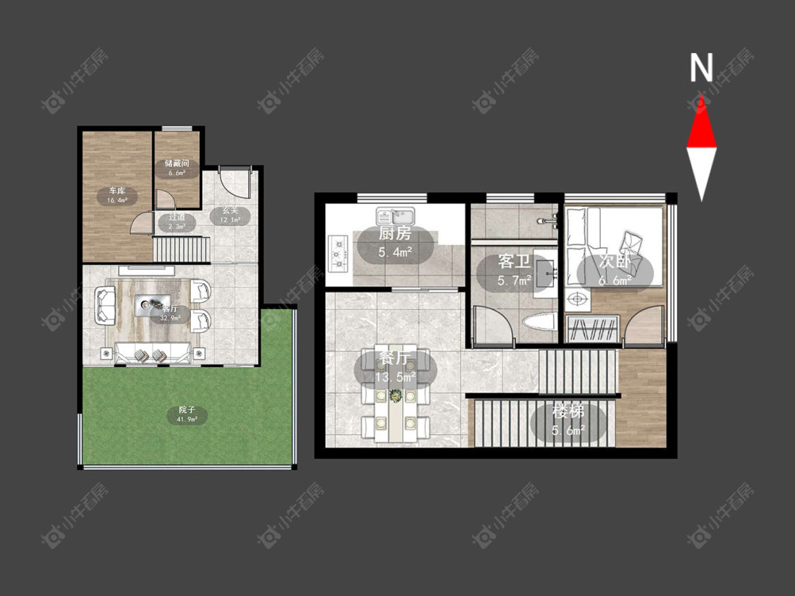 常州丽华南村别墅区在售二手房源户型图_小牛看房