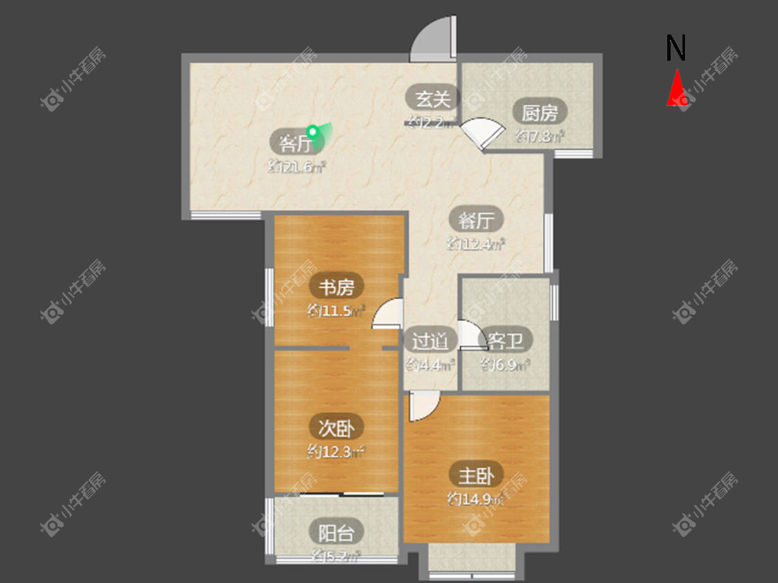 常州怀德名园在租房源户型图_小牛看房