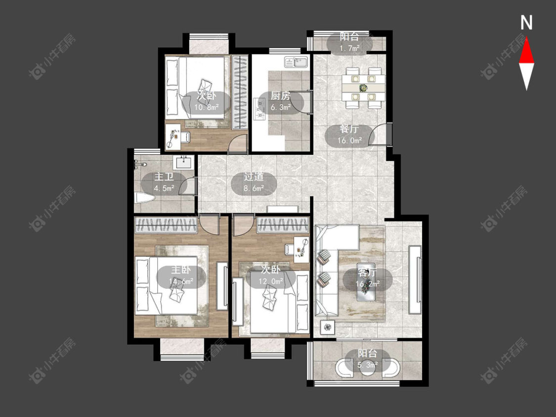 常州梧桐苑西区在售二手房源户型图_小牛看房