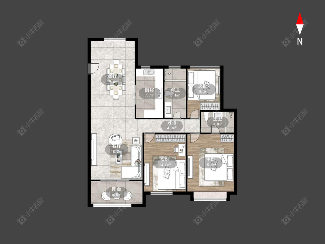 御河湾房源户型图 常州御河湾在售二手房源户型图_小牛看房