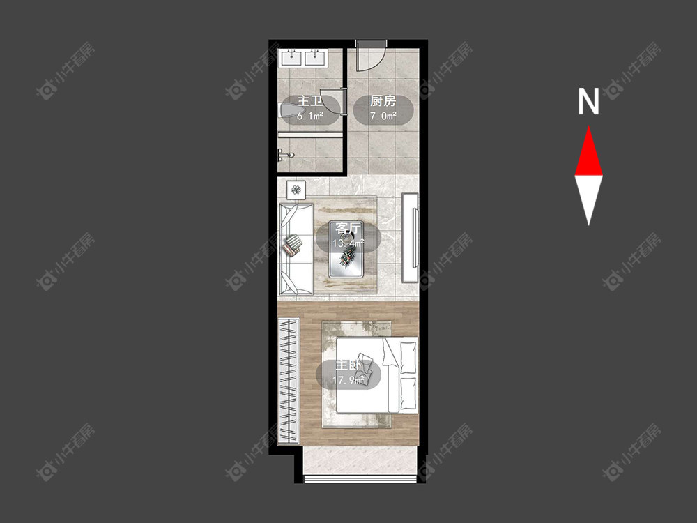 常州爱琴海公寓在售二手房源户型图_小牛看房