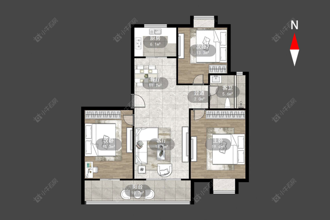 常州华都馨苑在售二手房源户型图_小牛看房