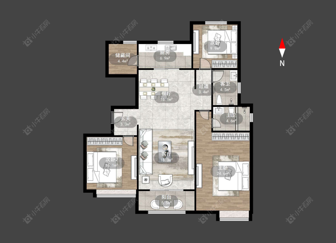 中海凤凰熙岸房源户型图 常州中海凤凰熙岸在售二手房源户型图_小牛看房