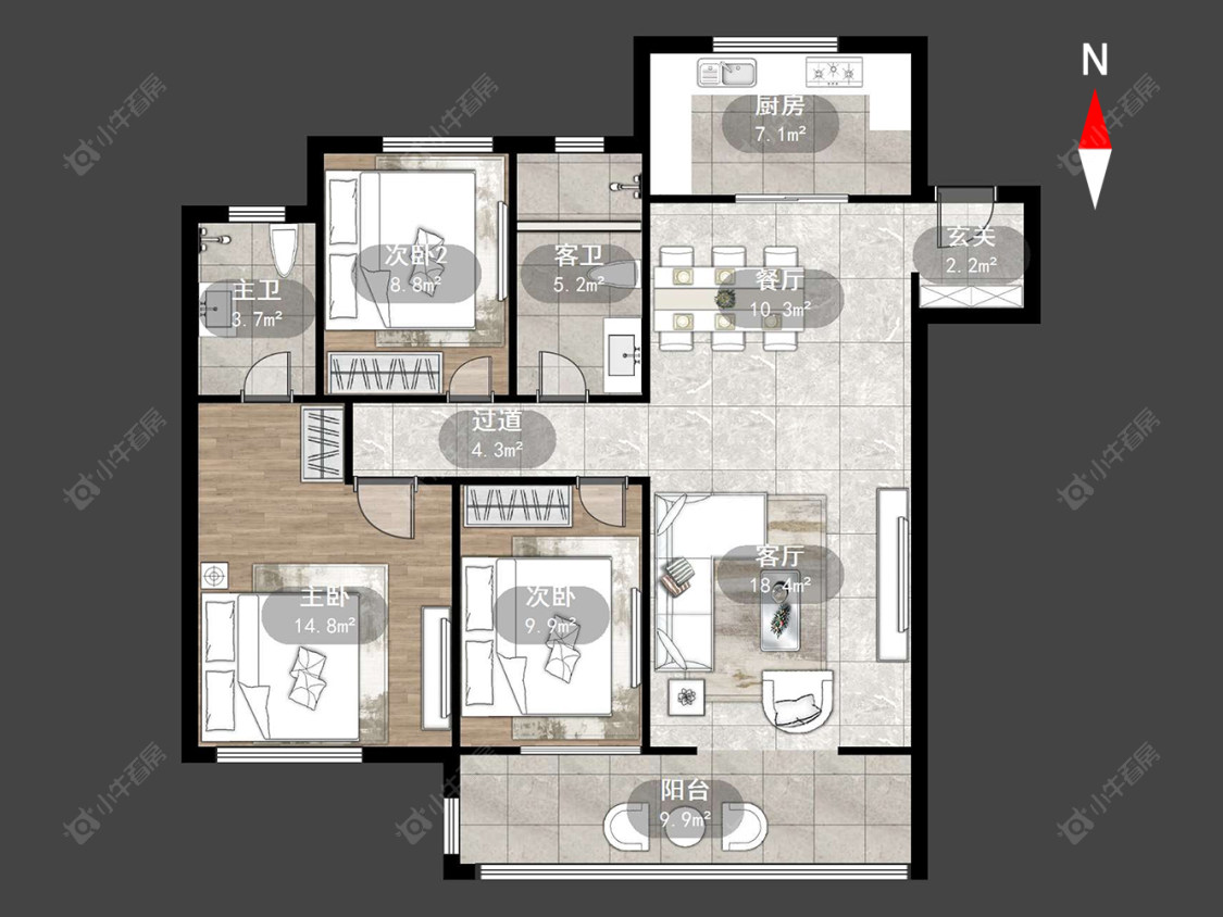 常州东方君开在售二手房源户型图_小牛看房