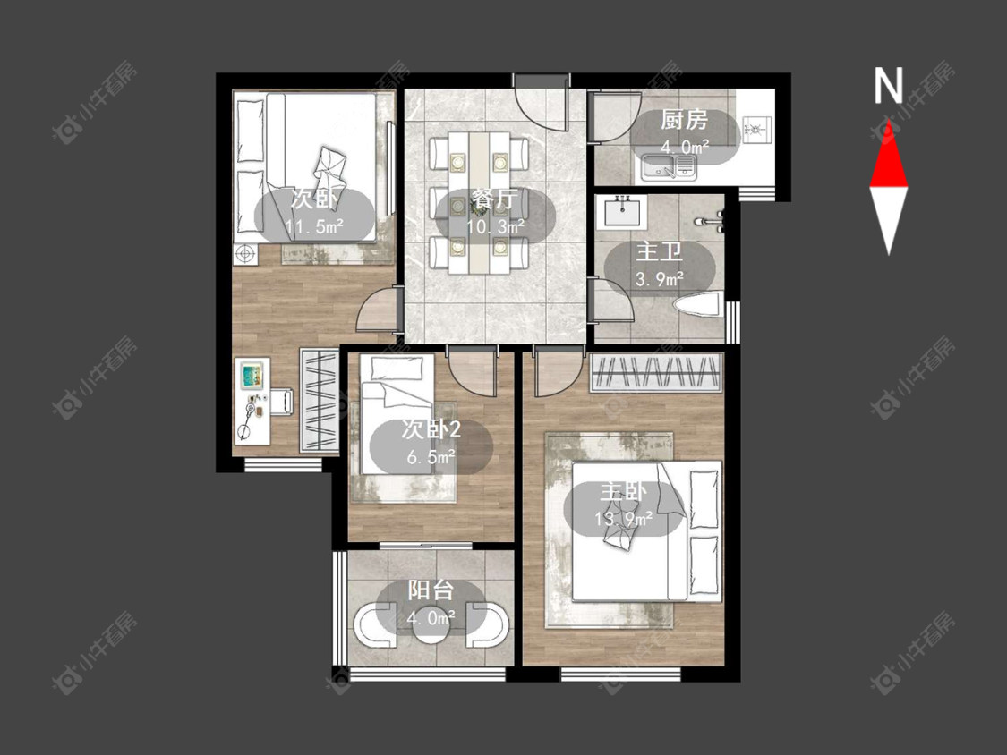 常州锦海星城一期在售二手房源户型图_小牛看房