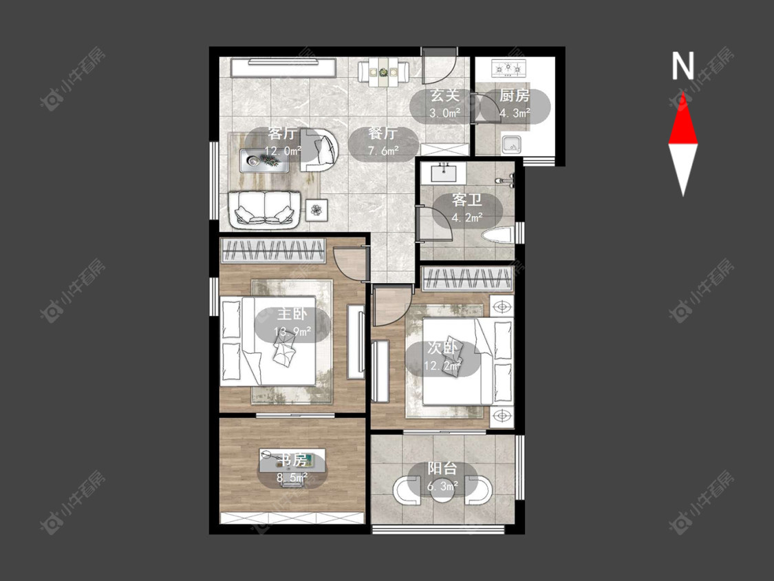 怡美花园房源户型图 常州怡美花园在售二手房源户型图_小牛看房