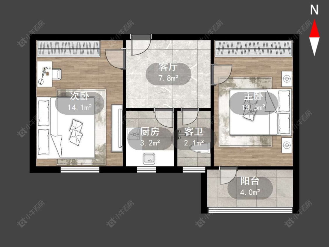 常州青云坊在售二手房源户型图_小牛看房