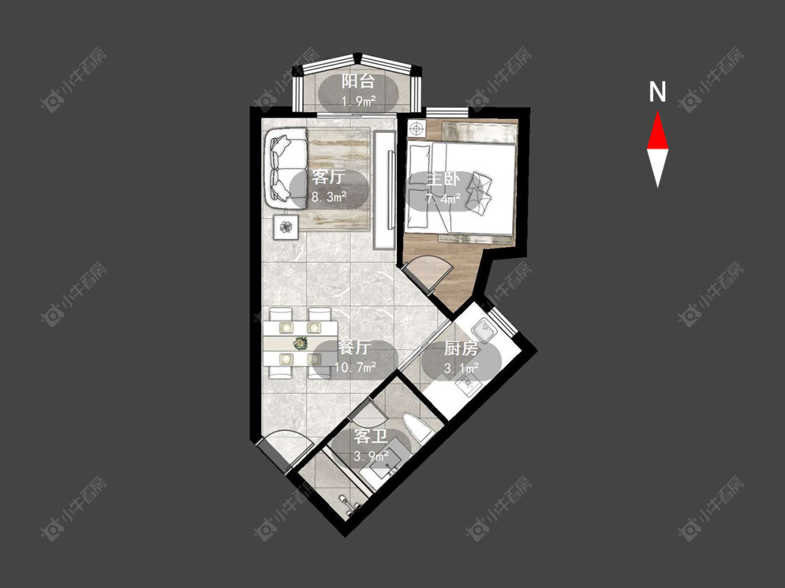 晋陵北苑房源户型图 常州晋陵北苑在售二手房源户型图_小牛看房