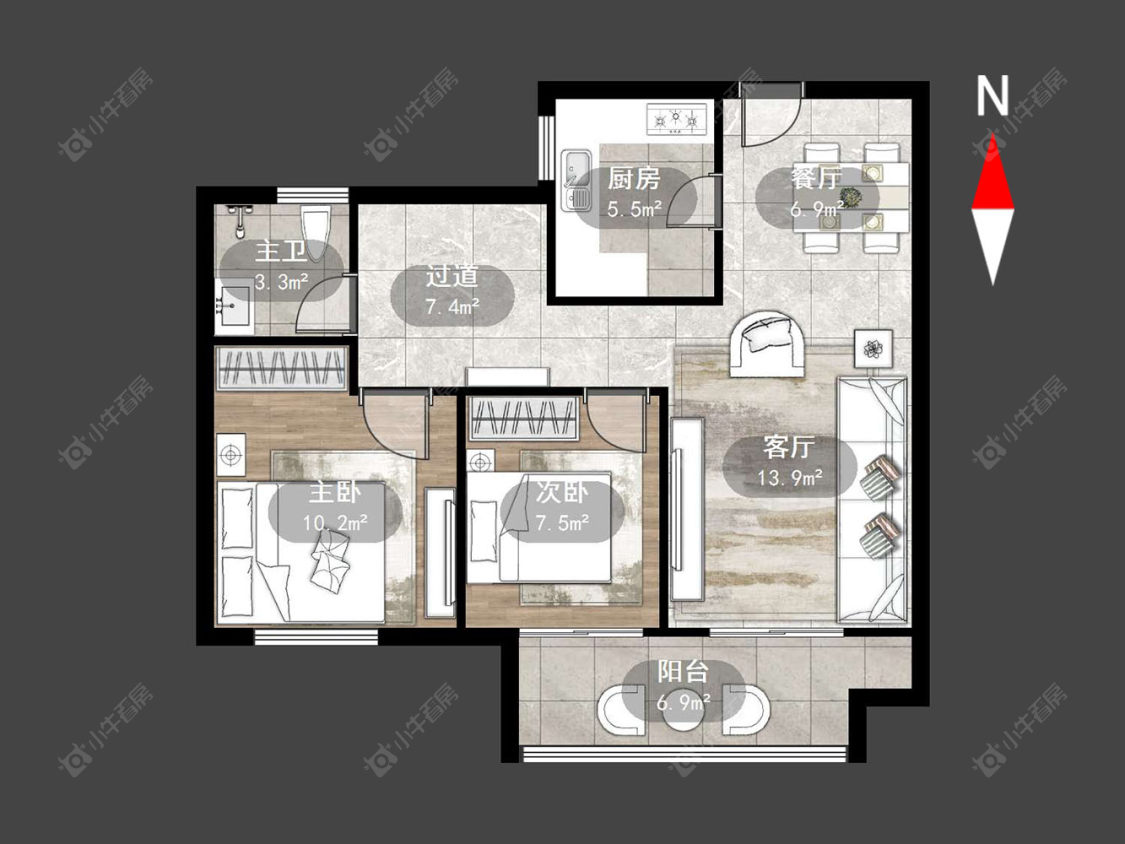 常州观湖名轩在售二手房源户型图_小牛看房
