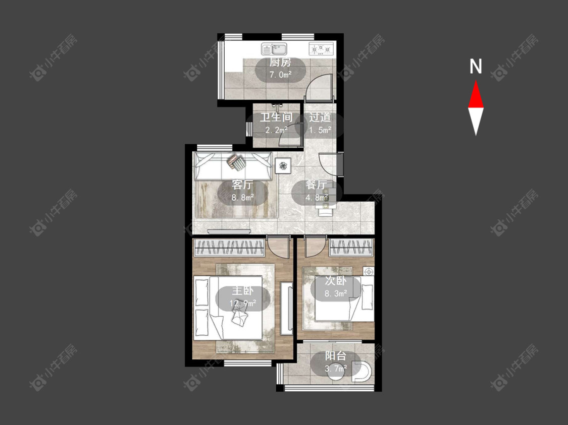 常州红梅西村在售二手房源户型图_小牛看房