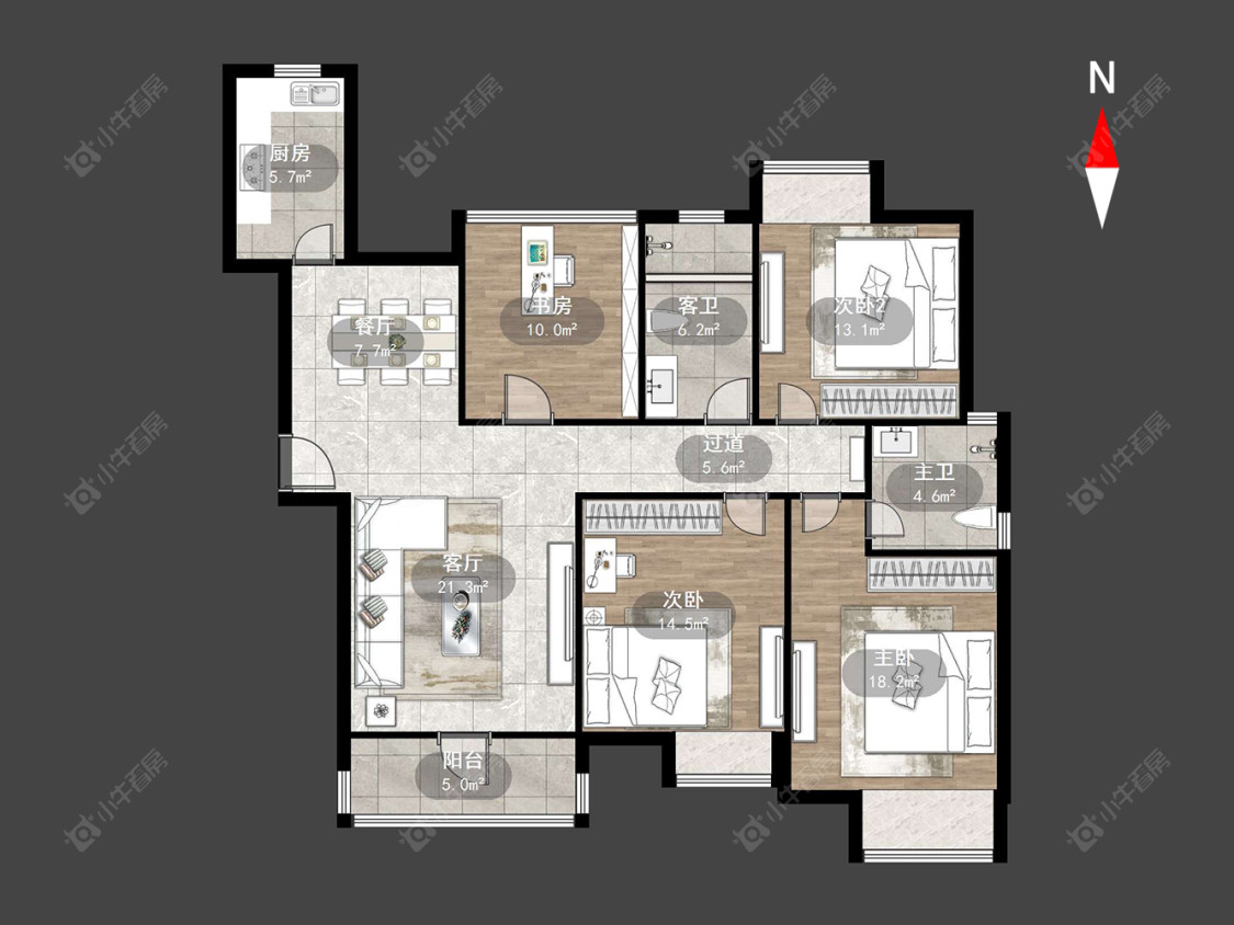 常州新城长岛在售二手房源户型图_小牛看房