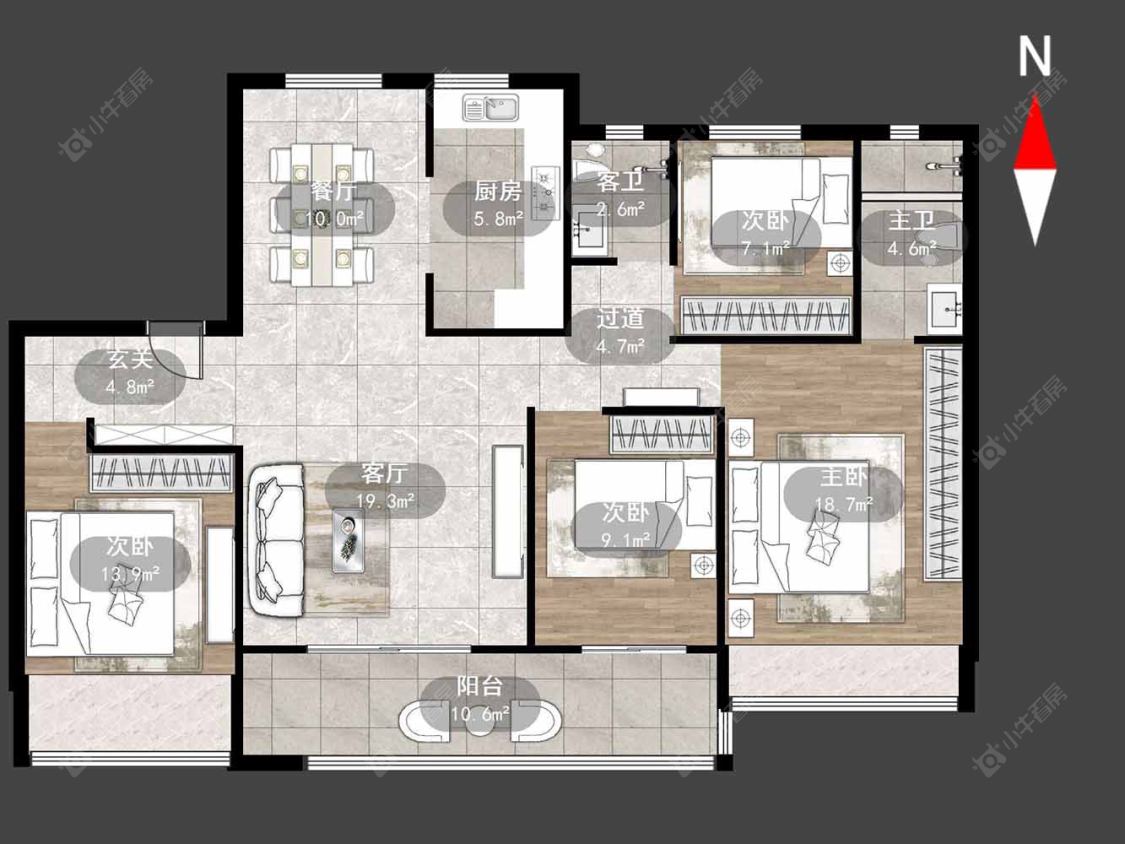 雅居乐湖光映月房源户型图 常州雅居乐湖光映月在售二手房源户型图_小牛看房