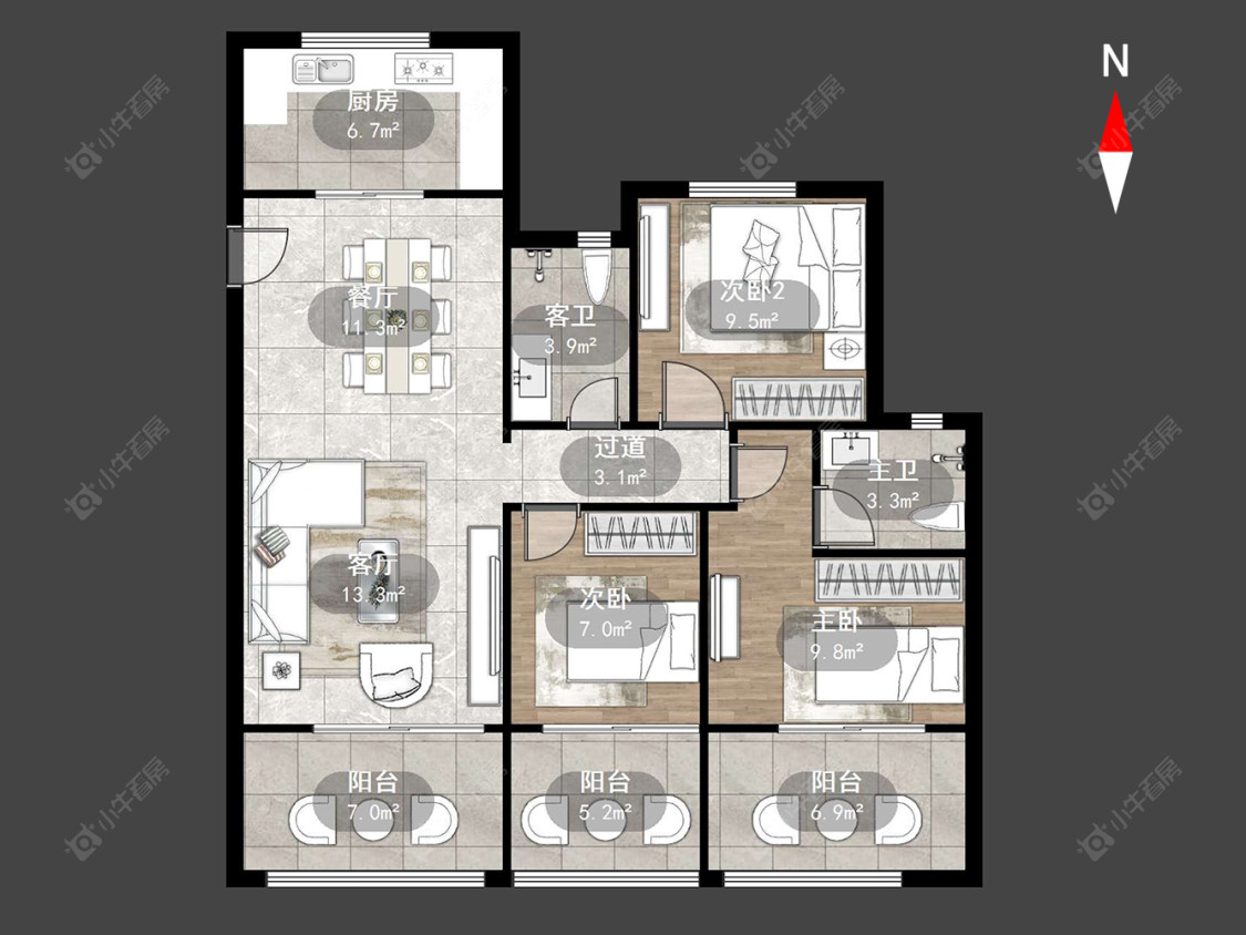 蓝山湖房源户型图 常州蓝山湖在售二手房源户型图_小牛看房