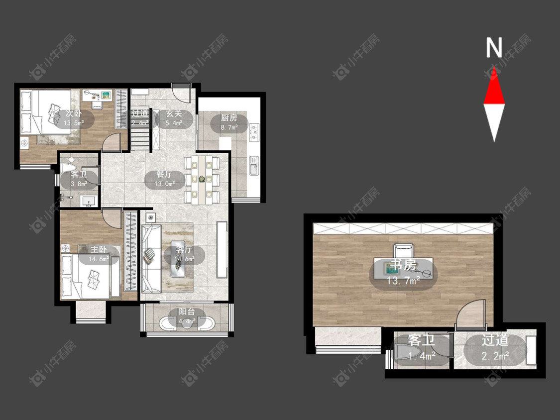 常州翡翠湾在售二手房源户型图_小牛看房