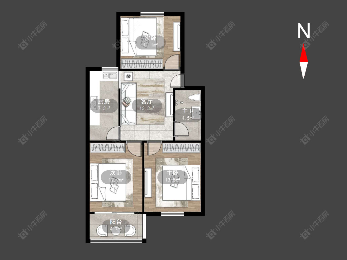 丽华三村南开小区房源户型图 常州丽华三村南开小区在售二手房源户型图_小牛看房
