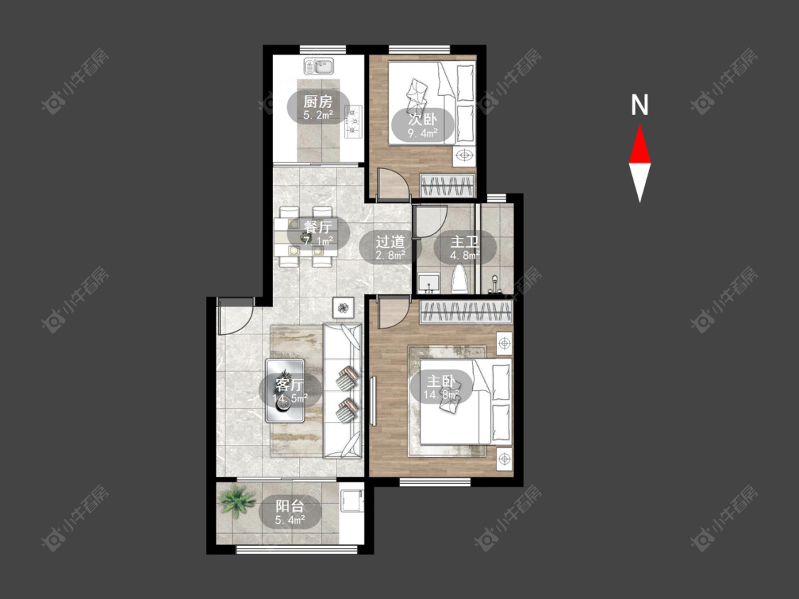常州新景花苑一期在售二手房源户型图_小牛看房