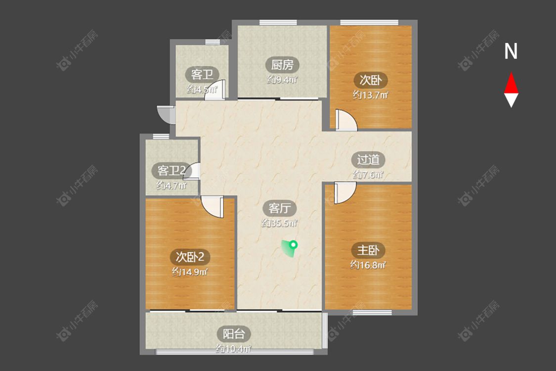 花东二村房源户型图 常州花东二村在售二手房源户型图_小牛看房