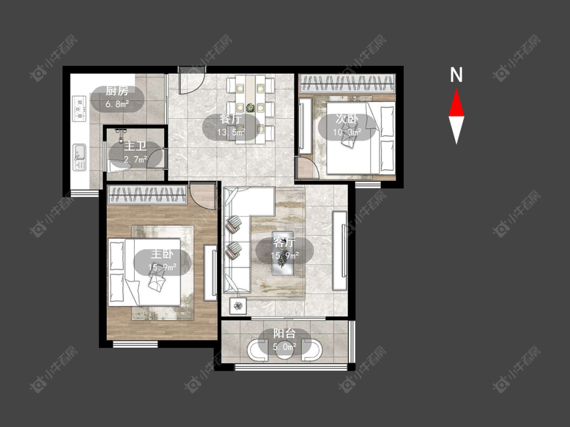 飞龙新苑房源户型图 常州飞龙新苑在售二手房源户型图_小牛看房