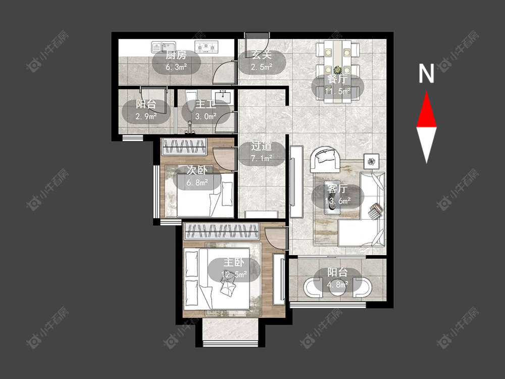 星河丹堤五区房源户型图 常州星河丹堤五区在售二手房源户型图_小牛看房