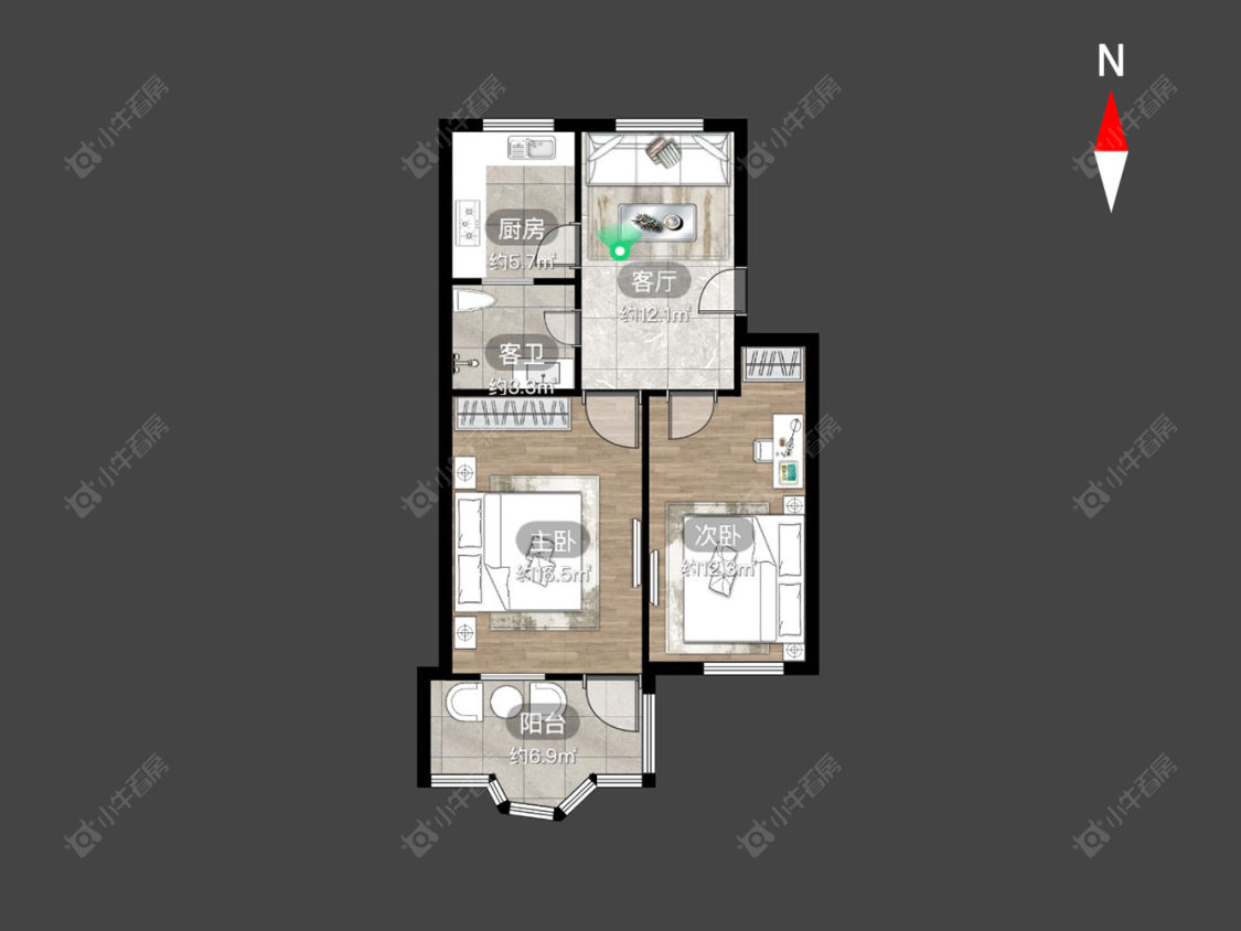 翠竹新村东北区房源户型图 常州翠竹新村东北区在售二手房源户型图_小牛看房