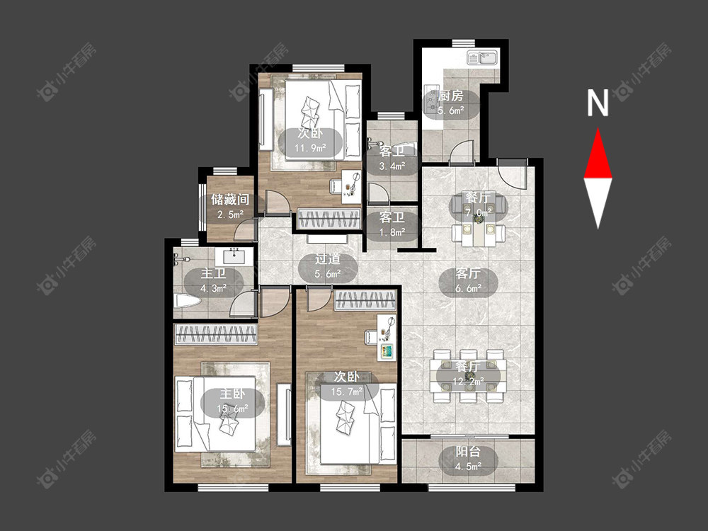 环太湖艺术城德郡房源户型图 常州环太湖艺术城德郡在售二手房源户型图_小牛看房
