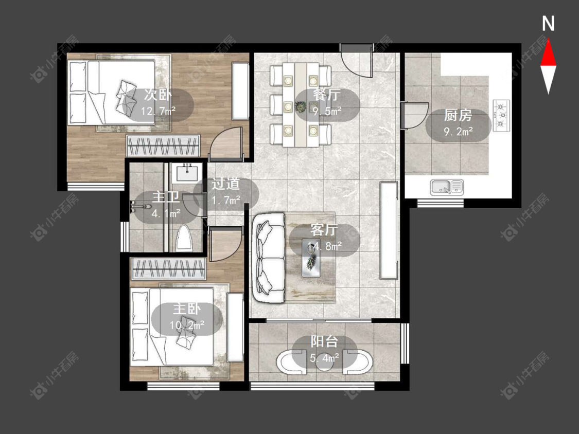 常州景瑞曦城在售二手房源户型图_小牛看房