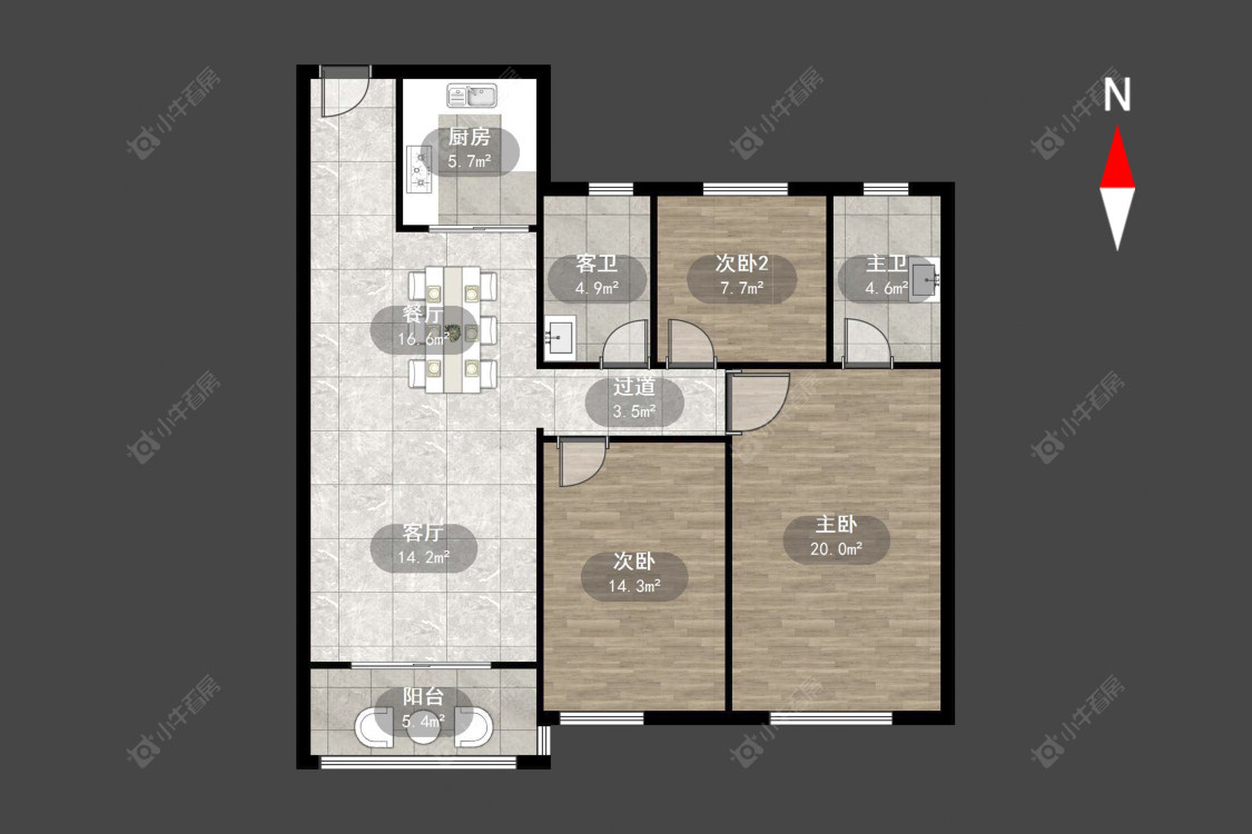 香聚雅苑东区房源户型图 常州香聚雅苑东区在售二手房源户型图_小牛看房