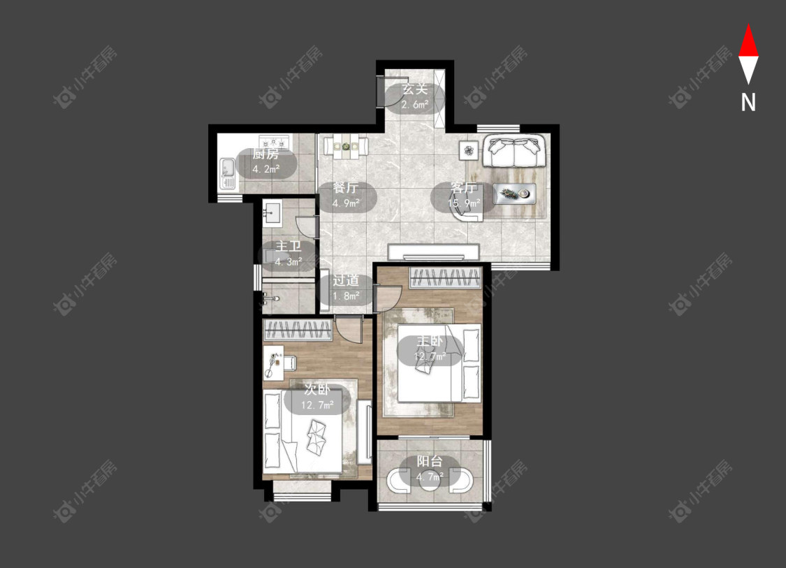 常州香梅花园在售二手房源户型图_小牛看房