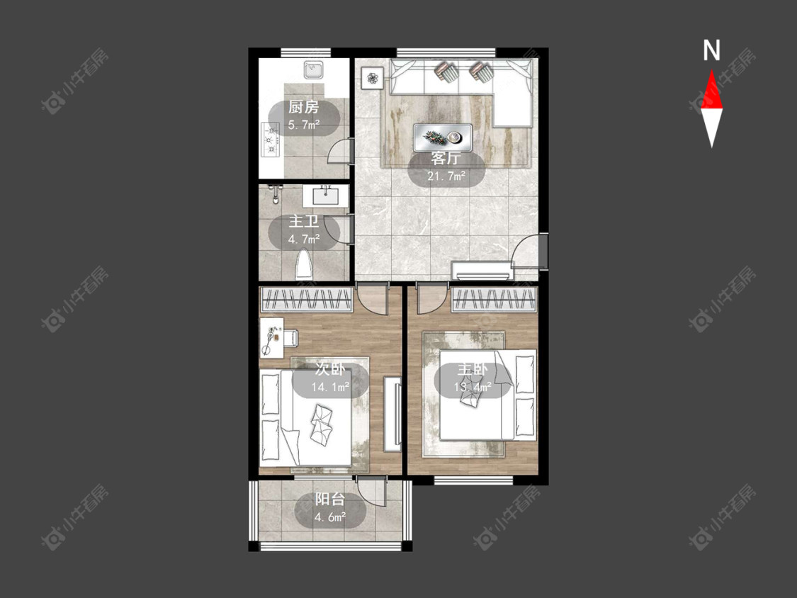 常州清潭五村在售二手房源户型图_小牛看房