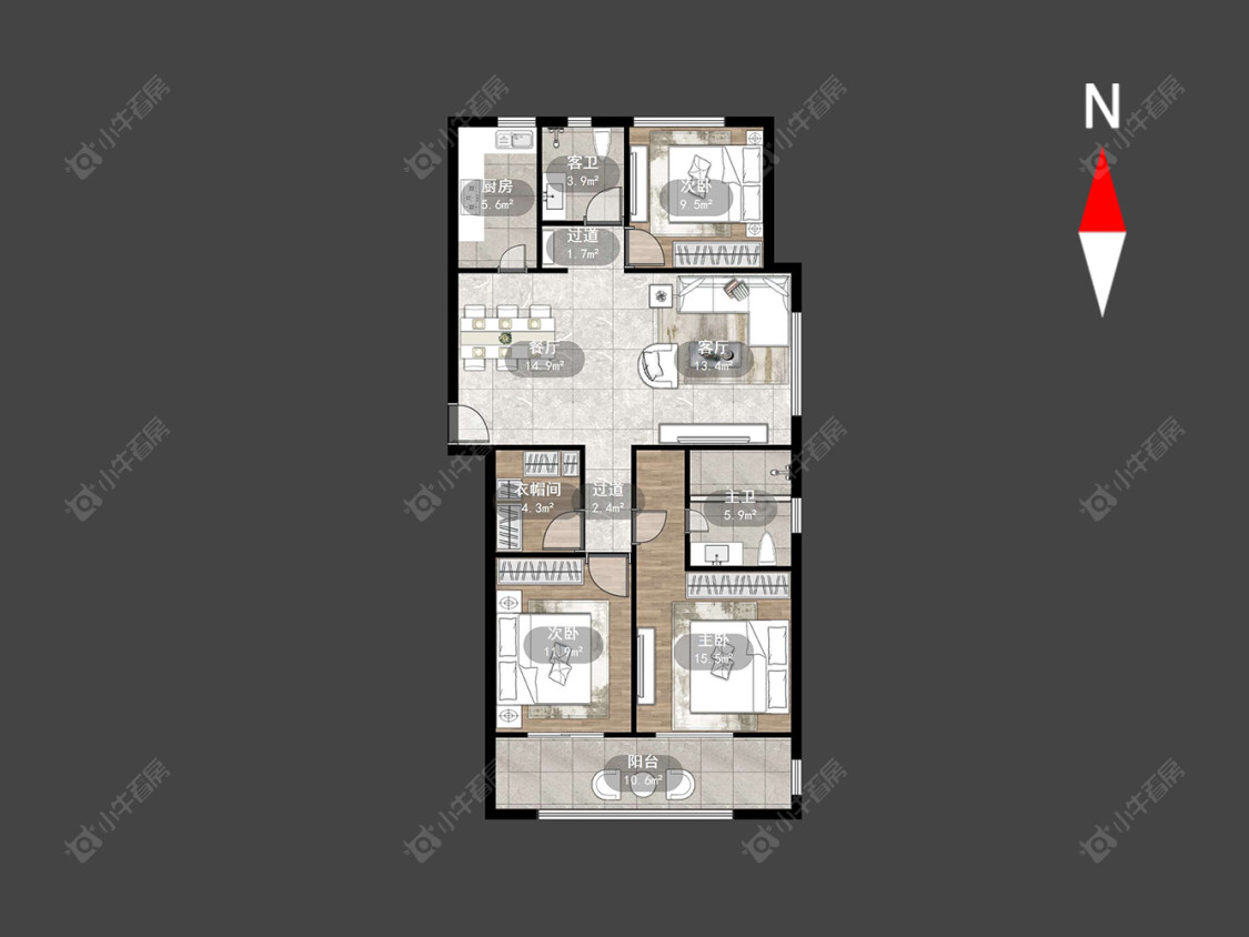 新城樾府(新北)房源户型图 常州新城樾府(新北)在售二手房源户型图_小牛看房