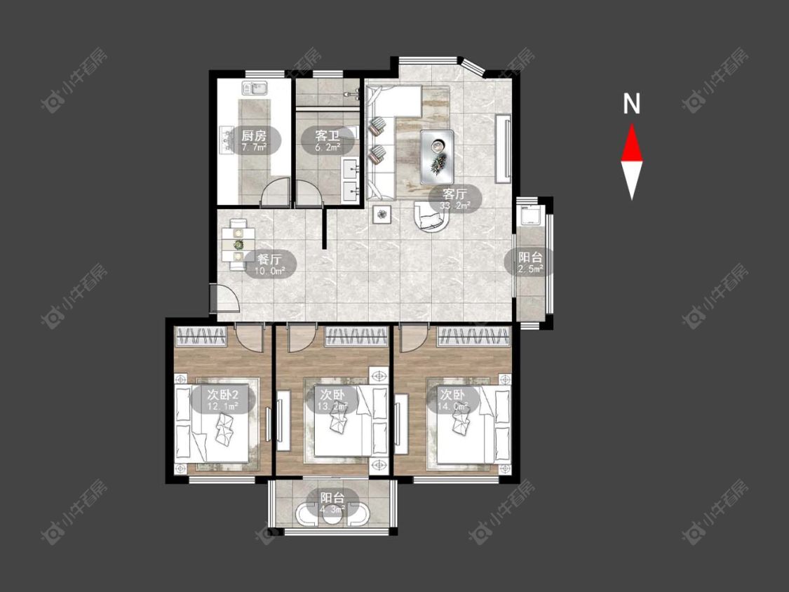 常州友谊家苑在售二手房源户型图_小牛看房