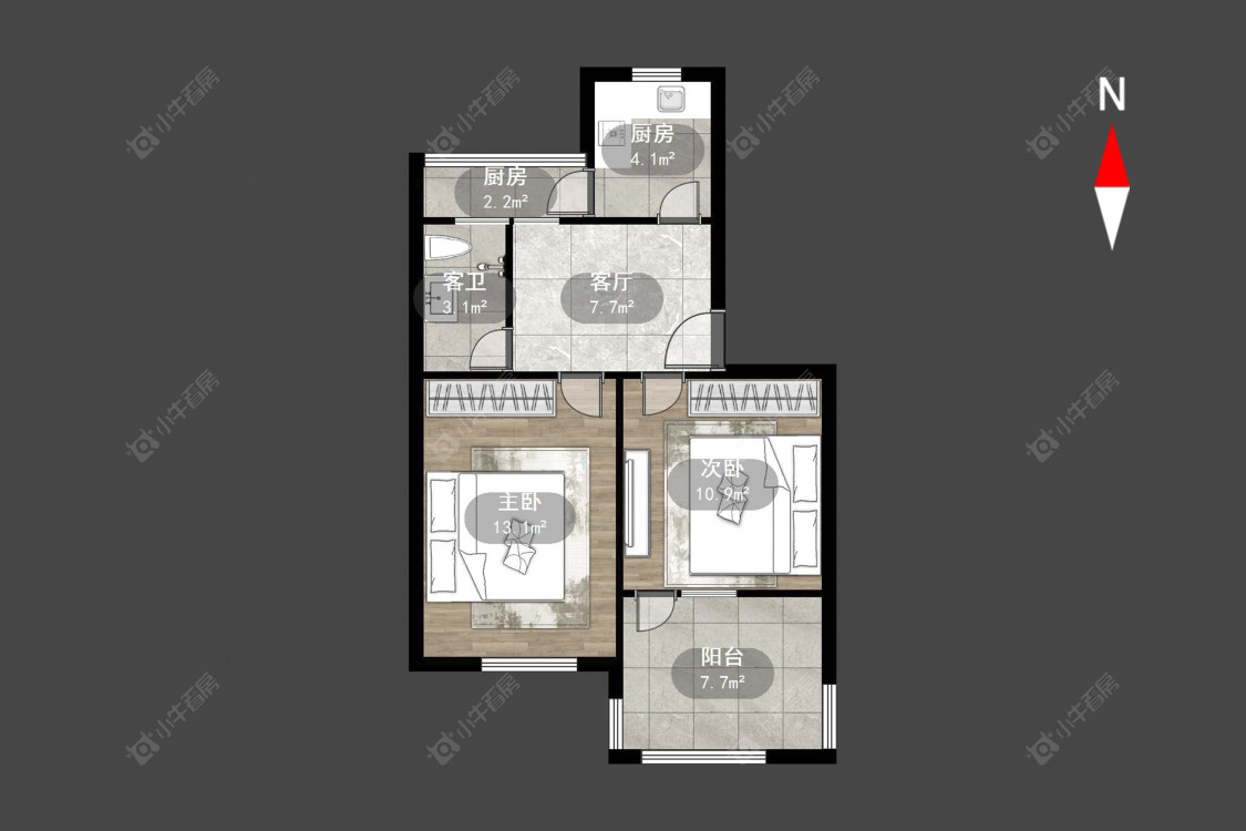 北建新村房源户型图 常州北建新村在售二手房源户型图_小牛看房