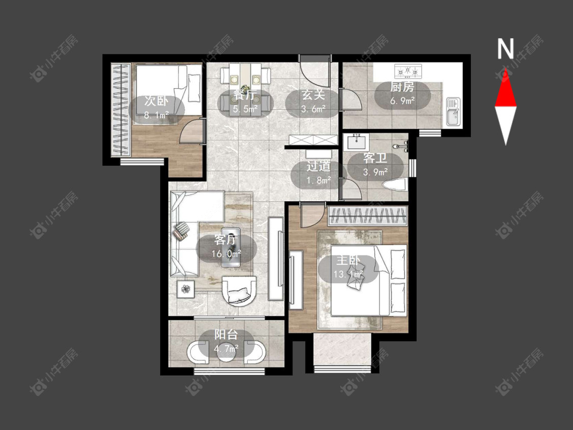 常州景瑞望府在售二手房源户型图_小牛看房