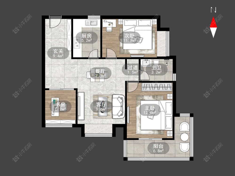 常州凤凰名城在售二手房源户型图_小牛看房