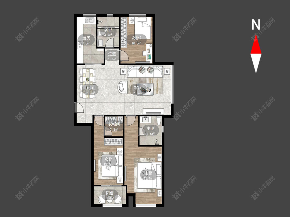 常州新城御景湾在售二手房源户型图_小牛看房