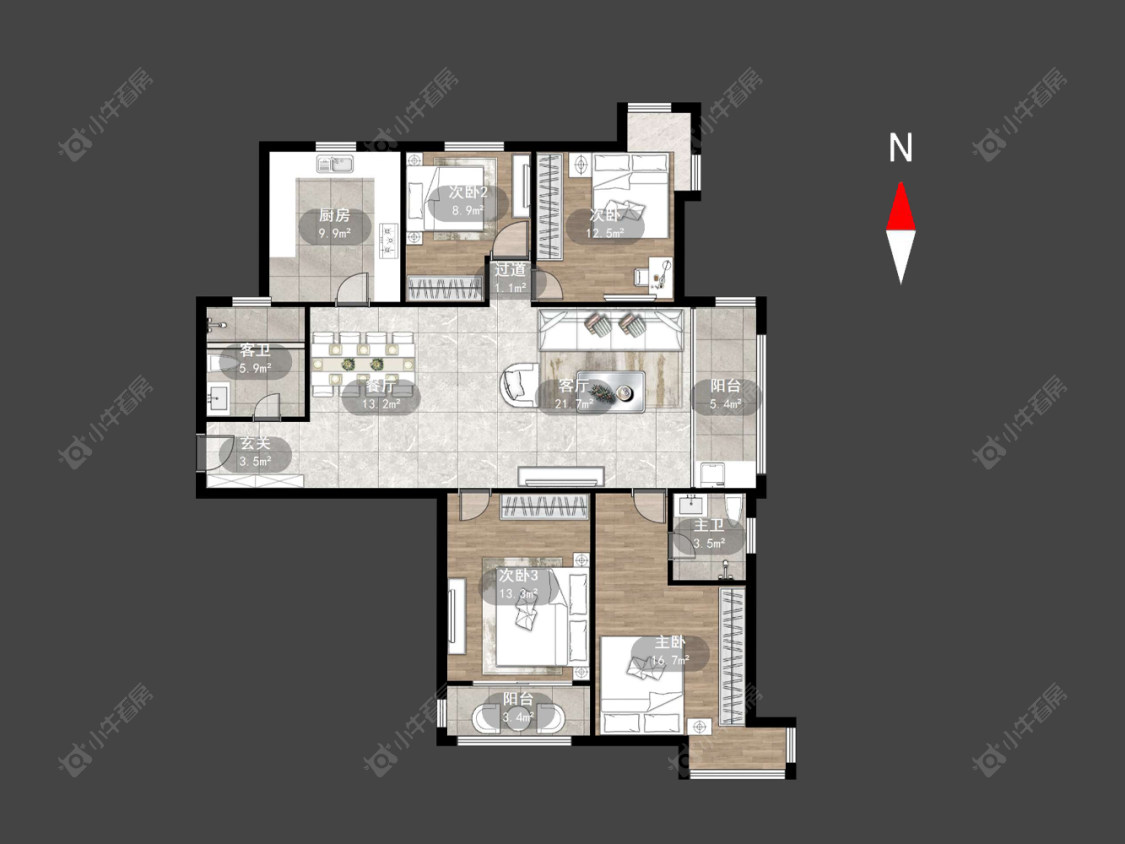 常州怀德名园在售二手房源户型图_小牛看房