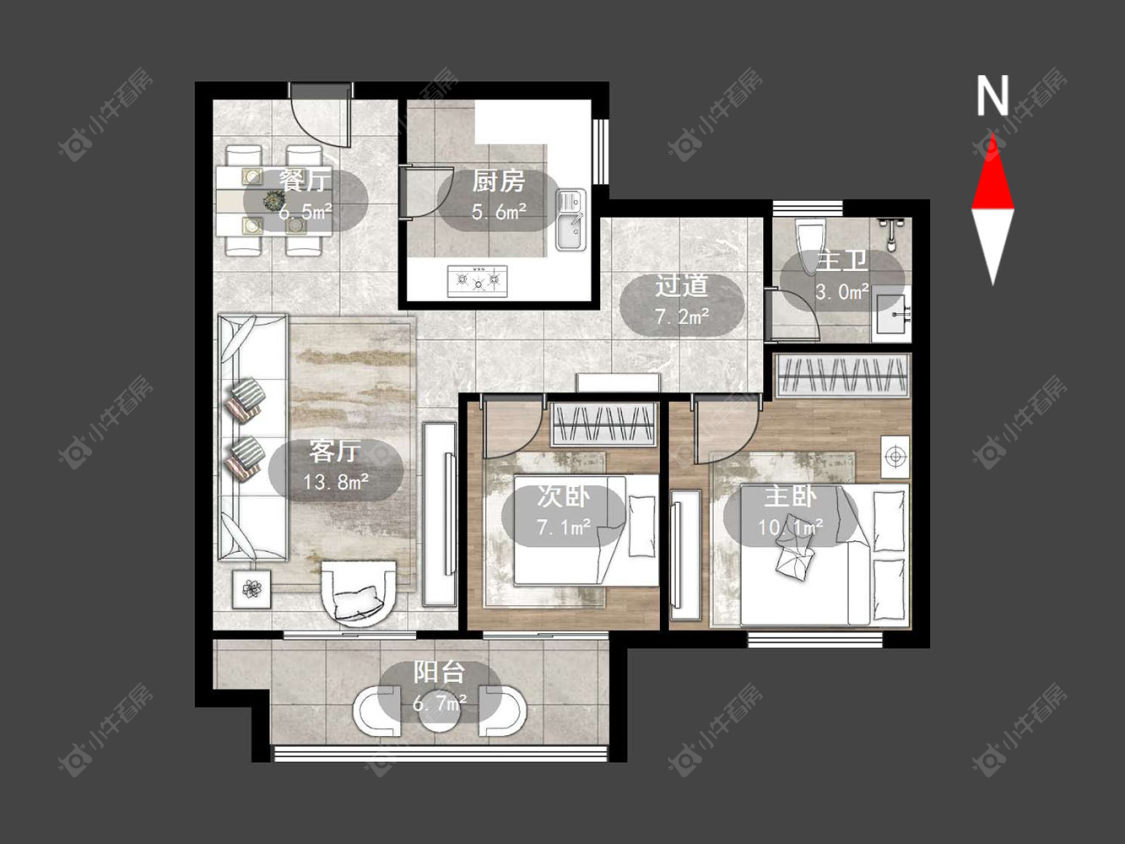 常州观湖名轩在售二手房源户型图_小牛看房