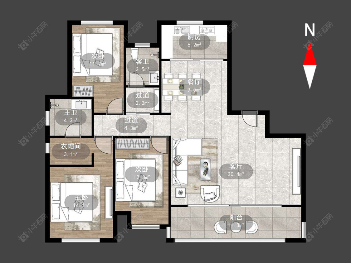 路劲雅居乐城市万象房源户型图 常州路劲雅居乐城市万象在售二手房源户型图_小牛看房