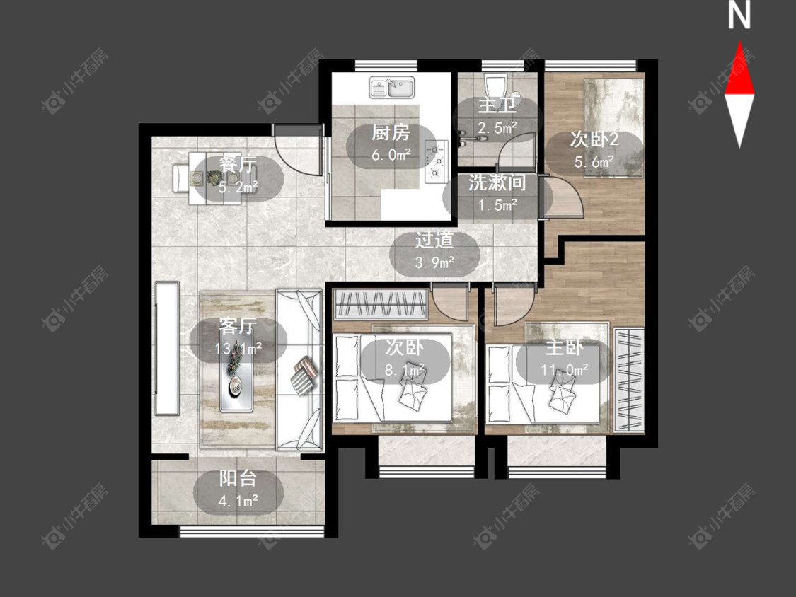 常州华润万象府在售二手房源户型图_小牛看房