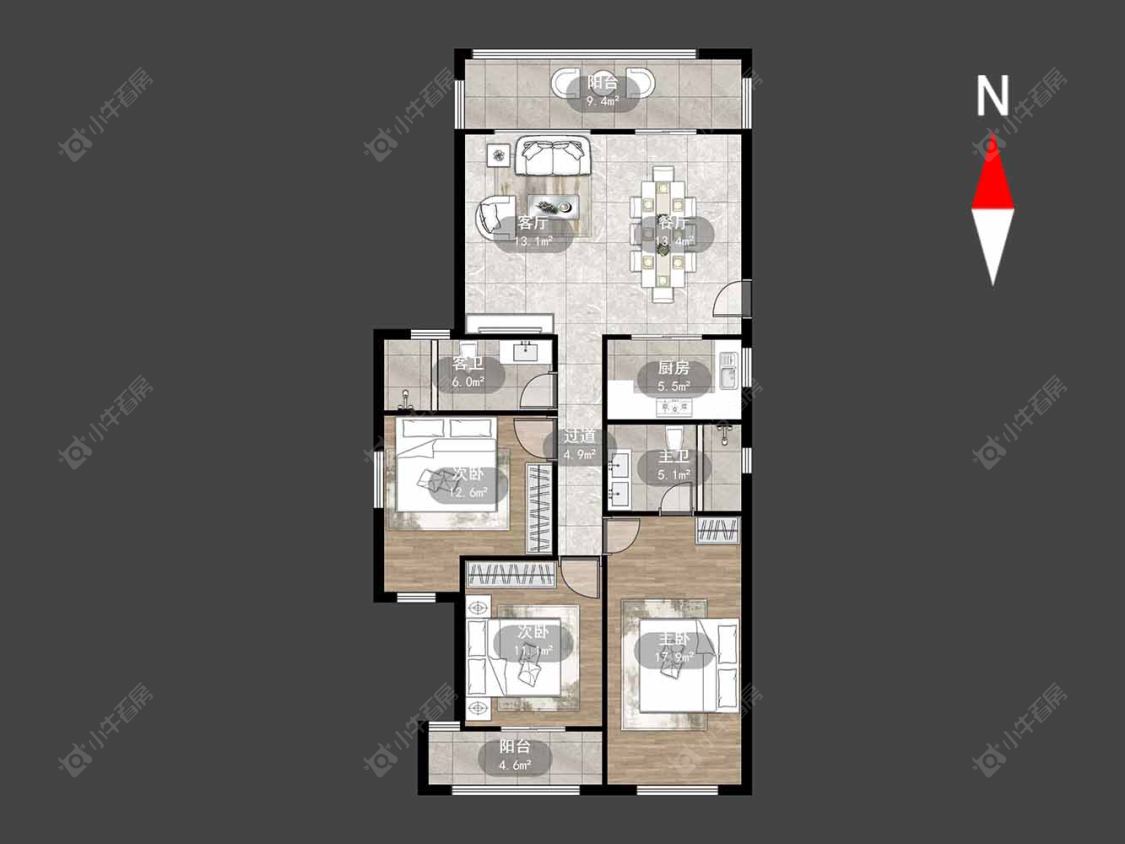 常州常发嘉园在售二手房源户型图_小牛看房