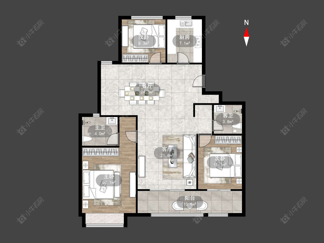 常州融创滨湖御园在售二手房源户型图_小牛看房