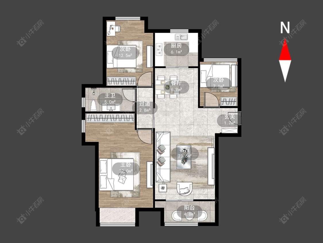 新城香溢澜桥一期房源户型图 常州新城香溢澜桥一期在售二手房源户型图_小牛看房