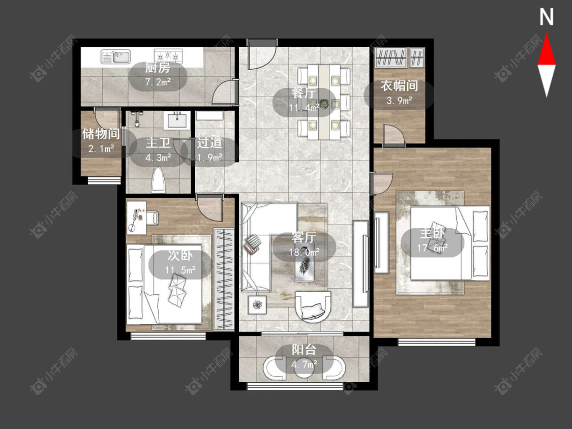 常州京城豪苑南区在售二手房源户型图_小牛看房