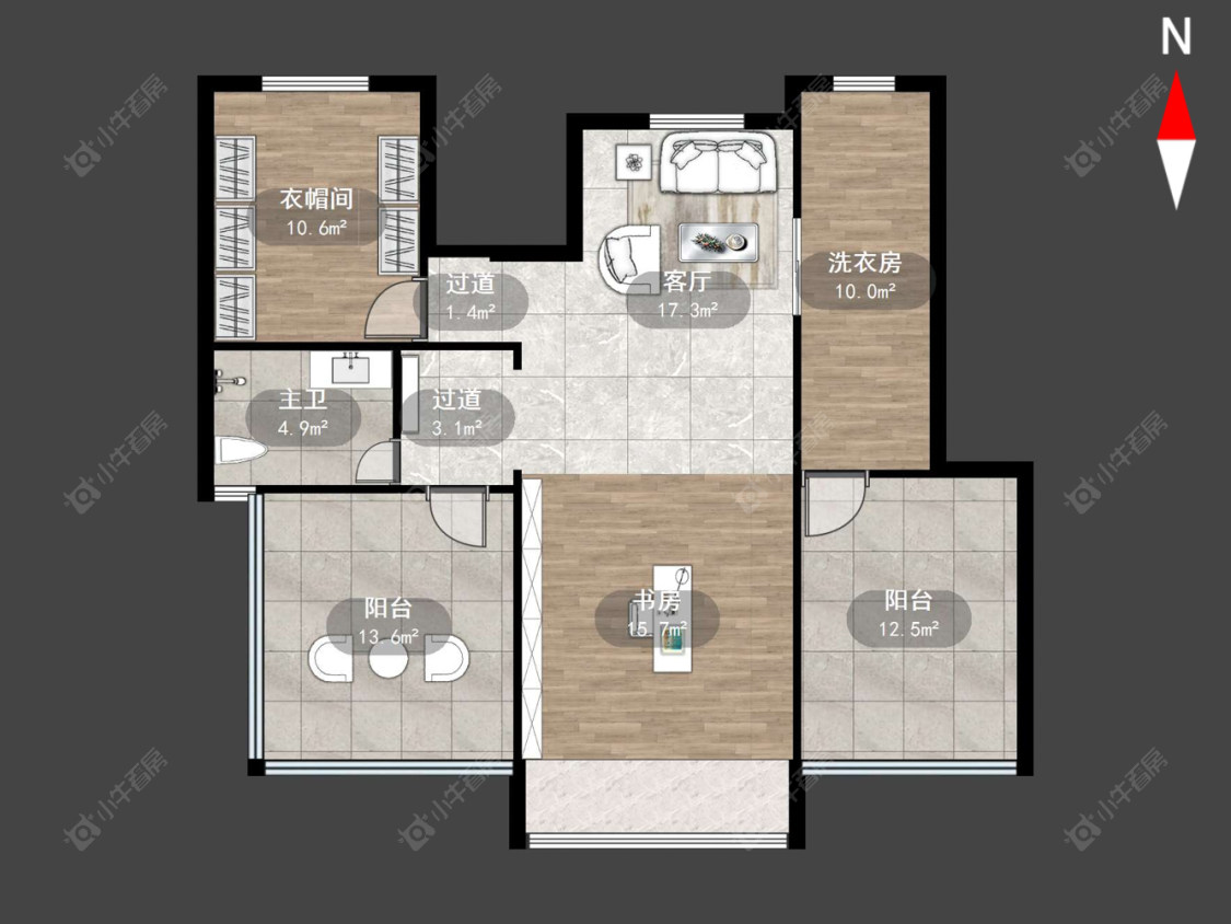 常州金色新城东区在售二手房源户型图_小牛看房