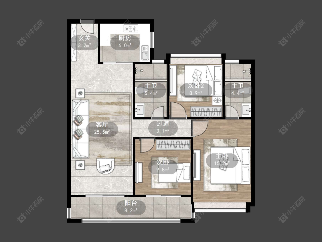 碧桂园樾府房源户型图 丹阳碧桂园樾府在售二手房源户型图_小牛看房