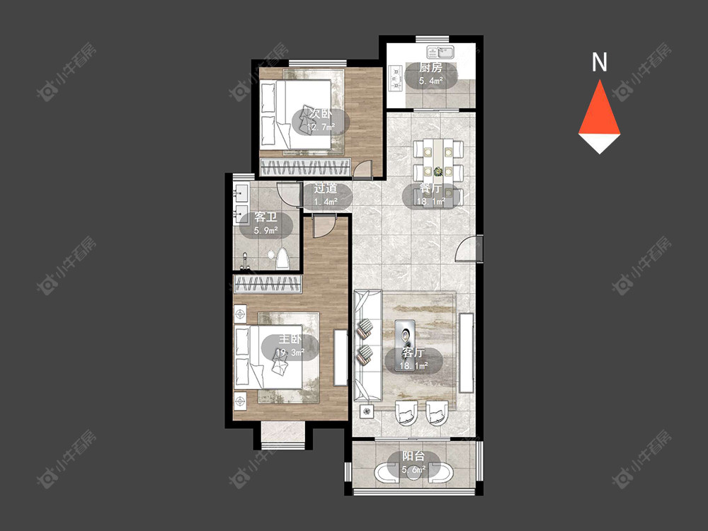 四季新城北苑房源户型图 常州四季新城北苑在售二手房源户型图_小牛看房